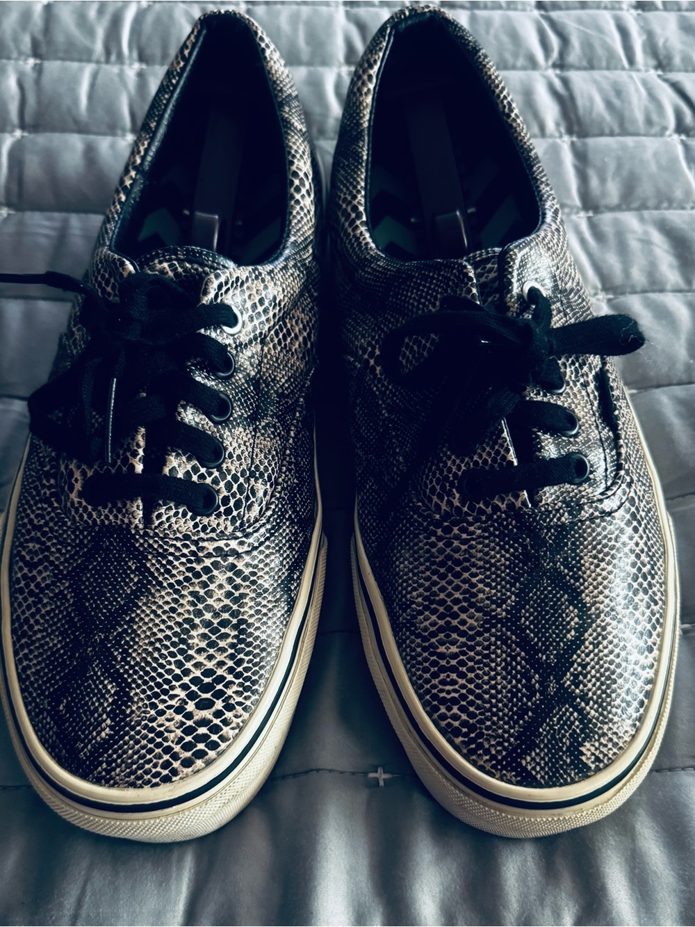 Vans Men's Snake-Print Lace-Up Sneakers - Black/Brown